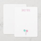 Aangepaste Waterverf Lollipops Note Kaart Notitiekaartje (Voorkant / Achterkant)