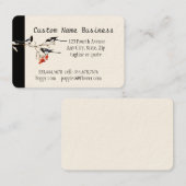 Aangepaste Waterverf Magpie Garden Birds Art Visitekaartje (Voorkant / Achterkant)