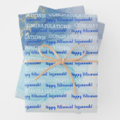 Aangepaste Waterverf met blauwvintonijn op basis v Inpakpapier Vel (In situ)