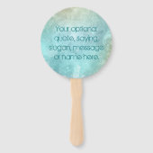 Aangepaste Waterverf met plastic handventilatoren Handwaaier (Voorkant)