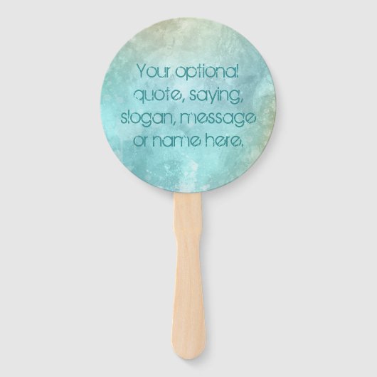 Aangepaste Waterverf met plastic handventilatoren Handwaaier (Voorkant)