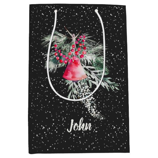 Aangepaste Waterverf Modern Botanische Vrolijk Ker Medium Cadeauzakje (Voorkant)