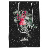 Aangepaste Waterverf Modern Botanische Vrolijk Ker Medium Cadeauzakje (Achterkant)