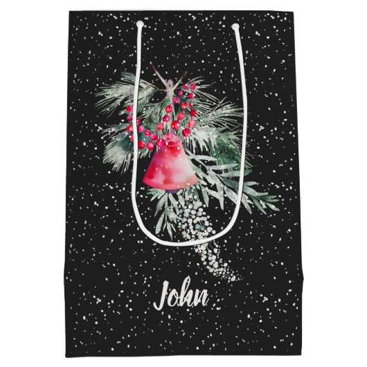 Aangepaste Waterverf Modern Botanische Vrolijk Ker Medium Cadeauzakje (Achterkant)