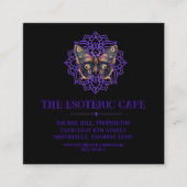 Aangepaste Waterverf Moth Mandala Vierkante Visitekaartje (Voorkant)