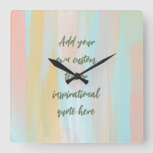 Aangepaste Waterverf Motivatie prijsopgave voor pa Vierkante Klok