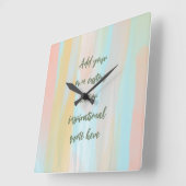 Aangepaste Waterverf Motivatie prijsopgave voor pa Vierkante Klok (Hoek)