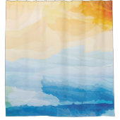 Aangepaste Waterverf Natte was Splash Douchegordijn (Voorkant)