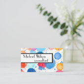 aangepaste waterverf ontwerp visitekaartjes sjablo (Staand voorkant)