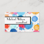 aangepaste waterverf ontwerp visitekaartjes sjablo (Voorkant)