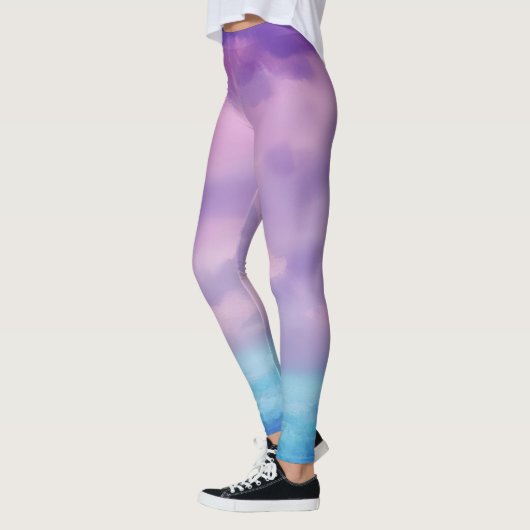 Aangepaste Waterverf op maat met naam Leggings (Links)