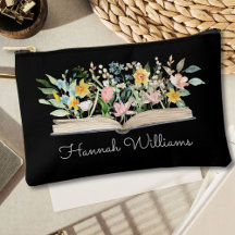 Aangepaste waterverf open boek bloemen bloemstuk 