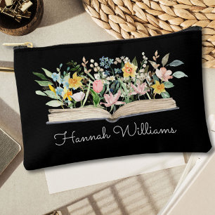 Aangepaste waterverf open boek bloemen bloemstuk  etui