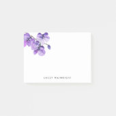 Aangepaste Waterverf Orchid Post-it Note Pad (Voorkant)