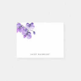 Aangepaste Waterverf Orchid Post-it Note Pad