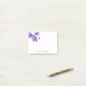 Aangepaste Waterverf Orchid Post-it Note Pad (Op bureau)