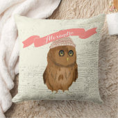 Aangepaste Waterverf Owl Abriot Banner Kussen (Deken)