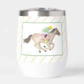 Aangepaste Waterverf Paardenrace Jockey Derby Gold (Voorkant)