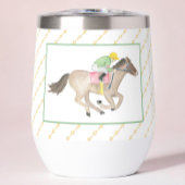 Aangepaste Waterverf Paardenrace Jockey Derby Gold