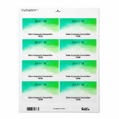 Aangepaste Waterverf papiernaamtag Turquoise Etiket (Full Sheet)