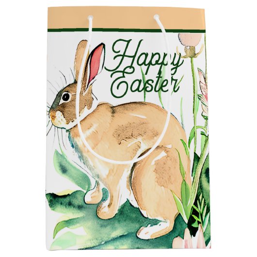 Aangepaste waterverf Pasen Medium Cadeauzakje (Voorkant)