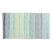 Aangepaste Waterverf Pastel Retro Stripes Blauw Gr Kussensloop (Achterkant-Rechts)