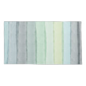 Aangepaste Waterverf Pastel Retro Stripes Blauw Gr Kussensloop (Achterkant-Links)