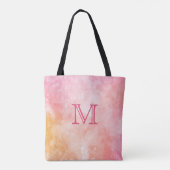 Aangepaste Waterverf-plastic zakken voor monogram Tote Bag (Achterkant)