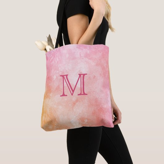 Aangepaste Waterverf-plastic zakken voor monogram Tote Bag (Dichtbij)