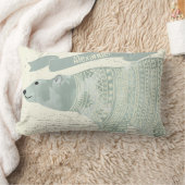 Aangepaste Waterverf Polar Beer Grey Banner Kussen (Deken)