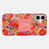 Aangepaste Waterverf Protea Patroon iPhone Hoesje (Achterkant horizontaal)