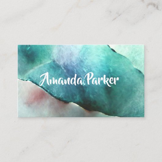 Aangepaste Waterverf QR-codeillustrator Visitekaartje (Voorkant)