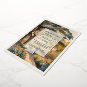 Aangepaste waterverf Royal Botanic Gardens Folie Uitnodiging (Gedraaid)