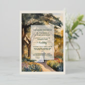 Aangepaste waterverf Royal Botanic Gardens Folie Uitnodiging (Staand Voorkant)