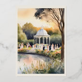 Aangepaste Waterverf Royal Botanic Gardens Folie Uitnodiging (Achterkant)