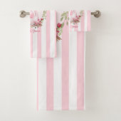 Aangepaste Waterverf Roze Zwannaam Bad Handdoek (Insitu)