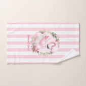 Aangepaste Waterverf Roze Zwannaam Bad Handdoek (Handdoek)