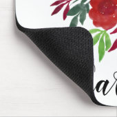 Aangepaste Waterverf Rozen Mousepad Muismat (Hoek)