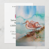 Aangepaste Waterverf Sandpipers Beach Bird Art Kaart (Voorkant / Achterkant)