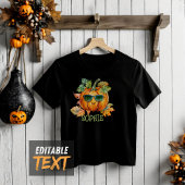 Aangepaste Waterverf Sinaasappel Pompoen Halloween Kinder Shirts