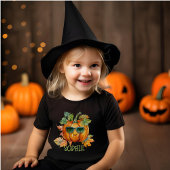 Aangepaste Waterverf Sinaasappel Pompoen Halloween Kinder Shirts