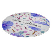 Aangepaste Waterverf Snijplank – Bloemengeschenk (Hoek)