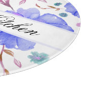 Aangepaste Waterverf Snijplank – Bloemengeschenk (Hoek)