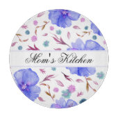 Aangepaste Waterverf Snijplank – Bloemengeschenk (Voorkant)