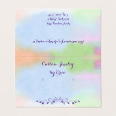 Aangepaste Waterverf standaard na ontvangst van sc Visitekaartje (Buitenkant ongevouwen)