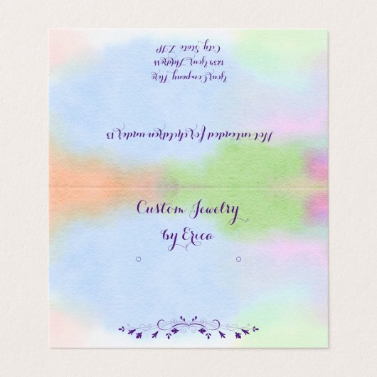 Aangepaste Waterverf standaard na ontvangst van sc Visitekaartje (Buitenkant ongevouwen)