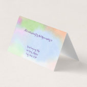 Aangepaste Waterverf standaard na ontvangst van sc Visitekaartje (Achterkant)