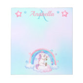 Aangepaste Waterverf sterren en Unicorn Notitieblok (Voorkant)