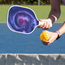 Aangepaste waterverf Stropdas en kleurstofblauw Pickleball Paddle