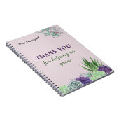 Aangepaste Waterverf Succulent Docent Notitieboek (Rechterzijde)